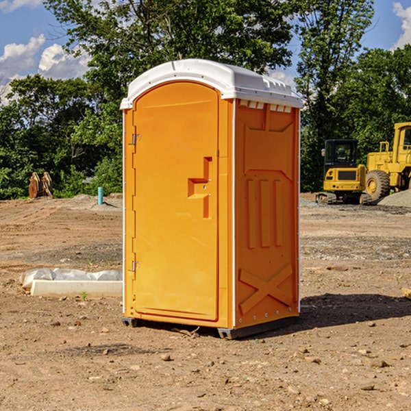 can i customize the exterior of the porta potties with my event logo or branding in Henderson Michigan